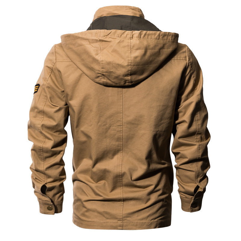Men's Jacket Military Multi-Pocket Windbreaker Jacket