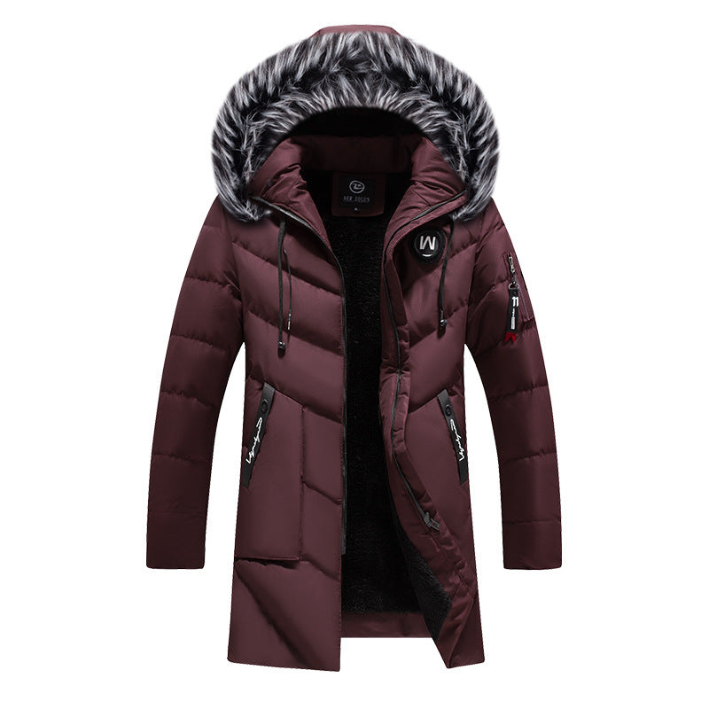 Mid-length plus cashmere padded jacket