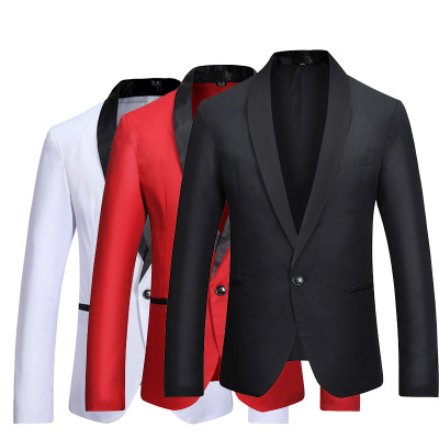 Men's Casual Single Row One Button Blazer