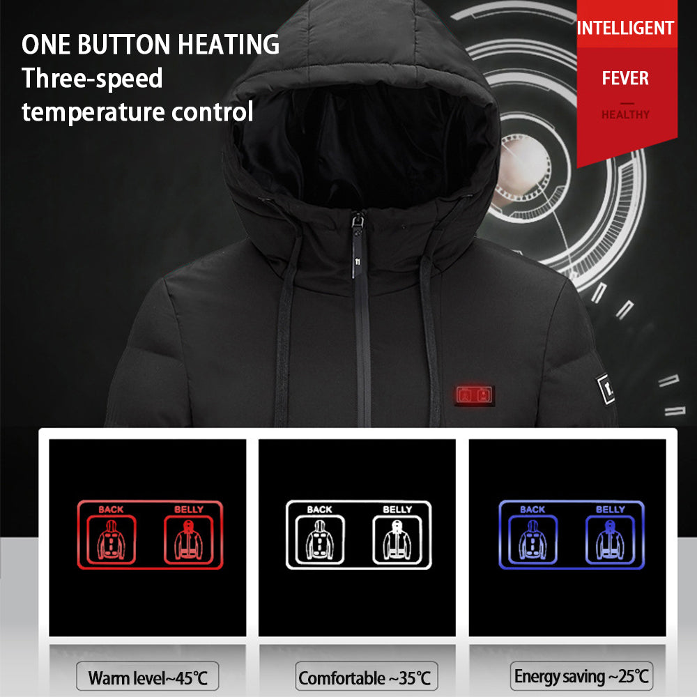 Control heating coat winter