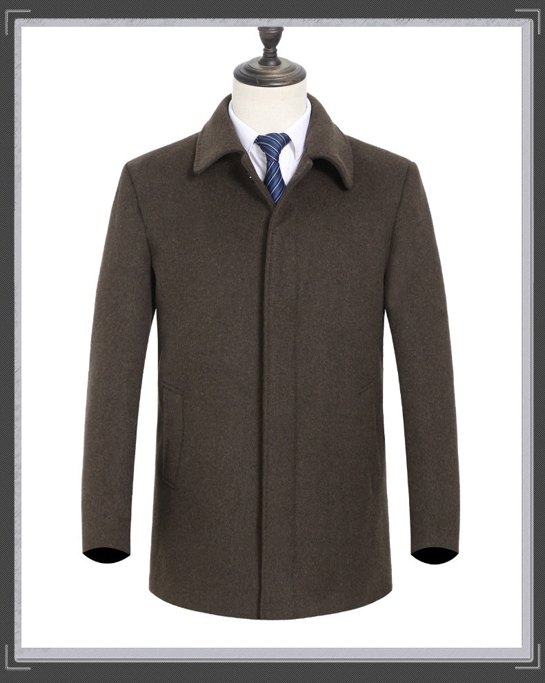 Men's thick cashmere coat