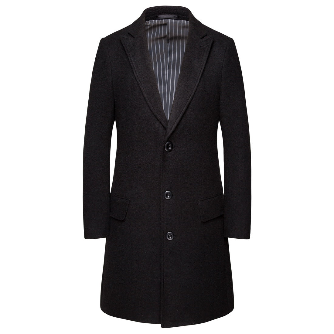 Men's Medium Length Oversized Woolen Coat