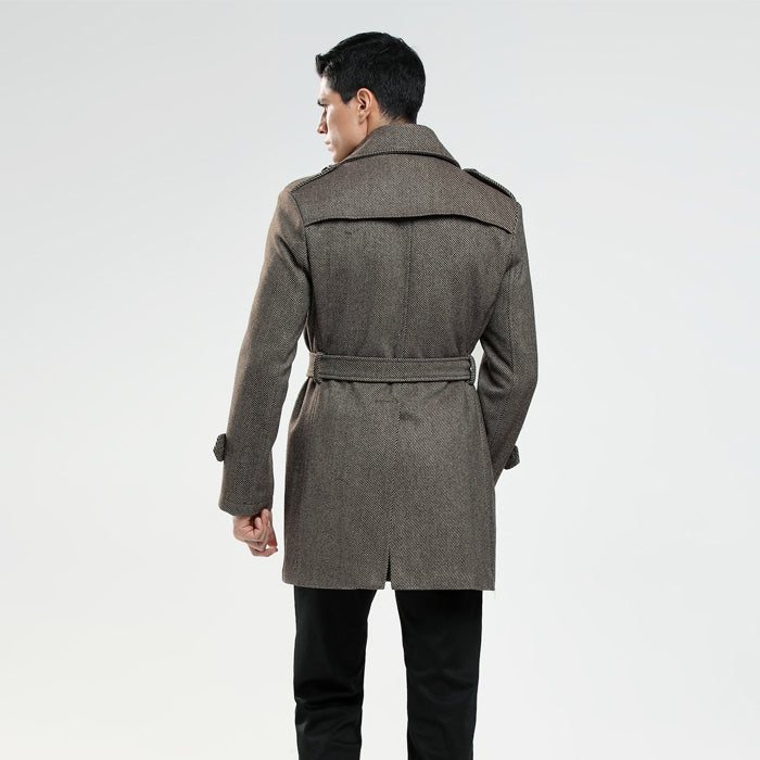 Korean Version Of Men's Slim Woolen Coat