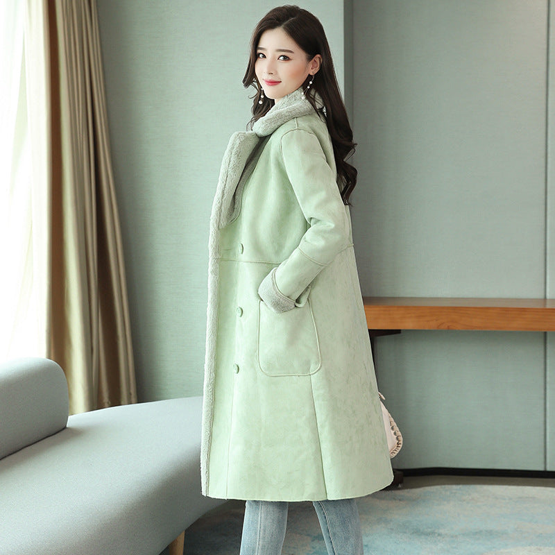 Korean style loose fur coatcotton jacket