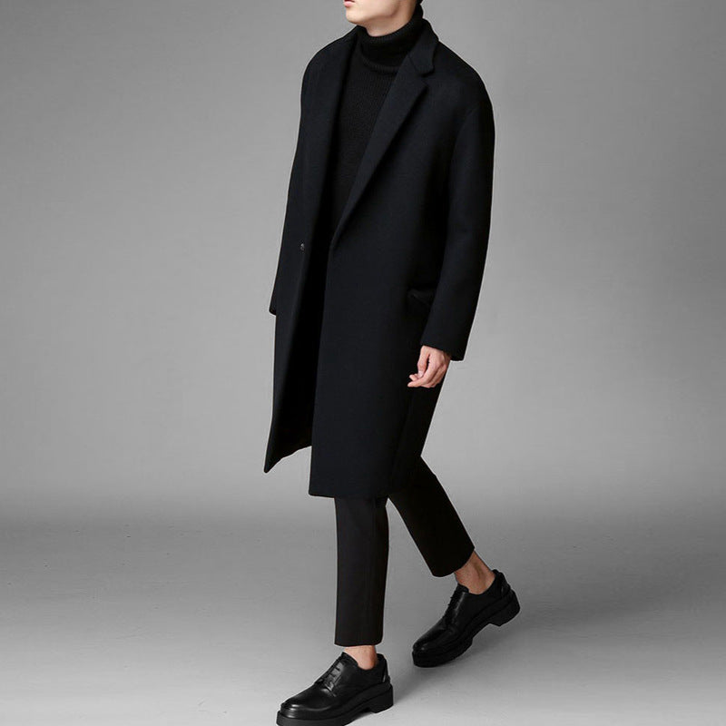 Men's trendy woolen coat