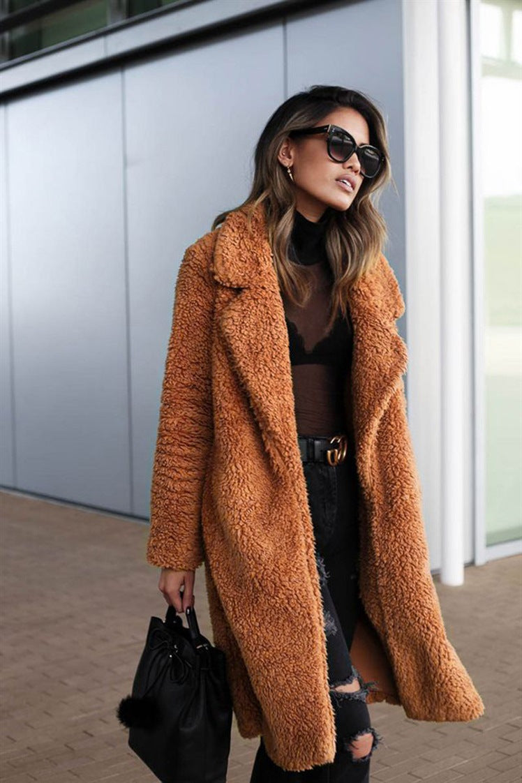 Woolen long coat
