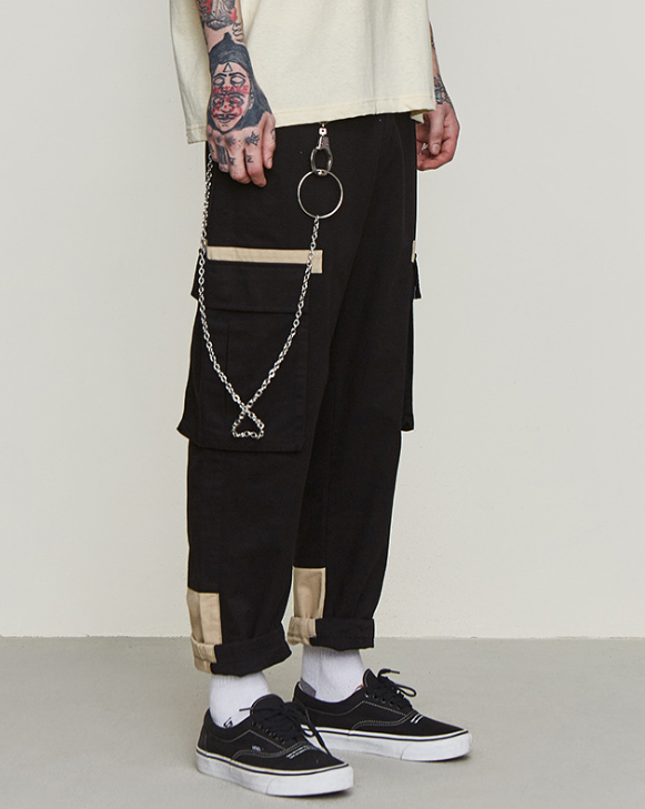 Drawstring beamed overall
