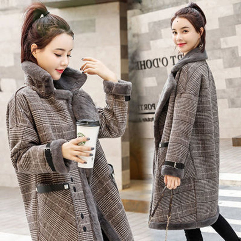 Ladies autumn and winter woolen coat