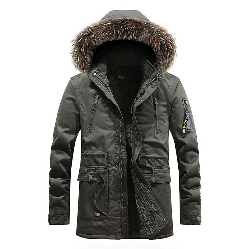 Militärische Outdoor-Fleecejacke in Plusgröße