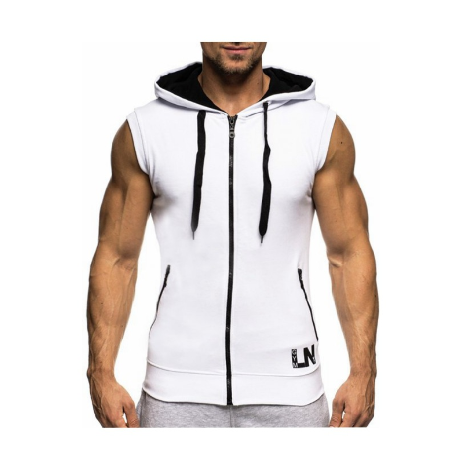 Hooded sleeveless vest