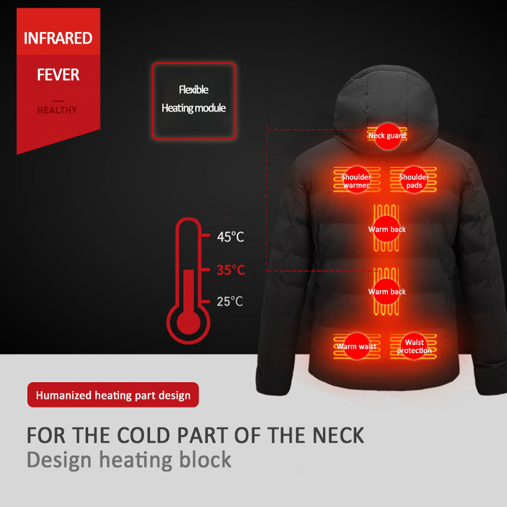 Control heating coat winter