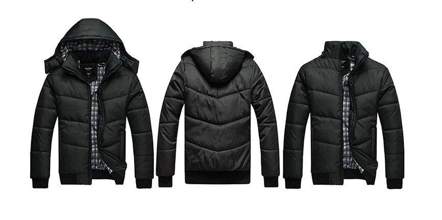 Herren Baumwollkleidung Herbst und Winter mit Kapuze koreanische Version der dicken Baumwolljacke Explosion Modelle mittleren Alters Baumwolle Männer