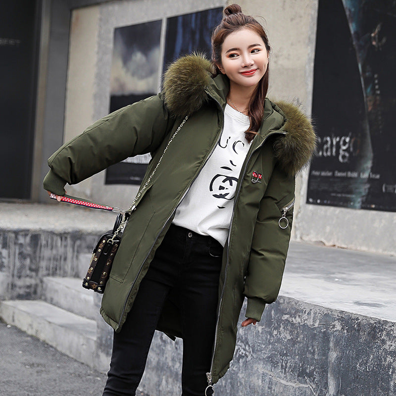 Women's mid-length down padded jacket