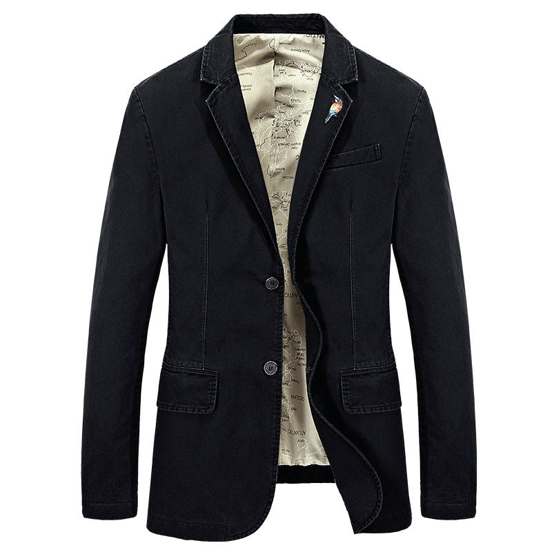 Men's cotton casual suit jacket