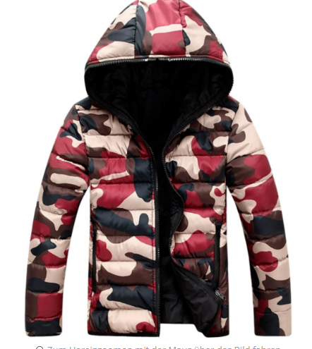 Men's cotton hooded thick pad warm cotton jacket