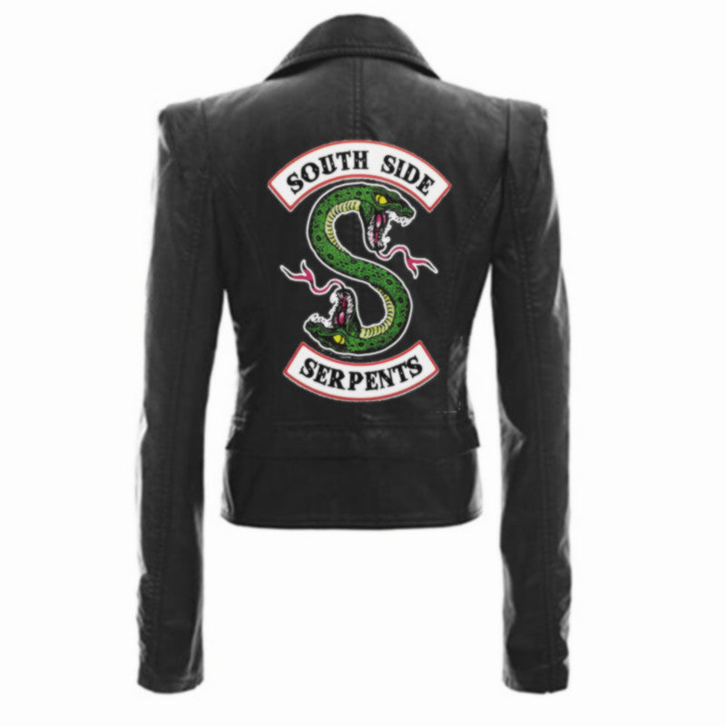 New River Valley Town Viper Snake Leather Jacket Riverdale American Drama Jacket