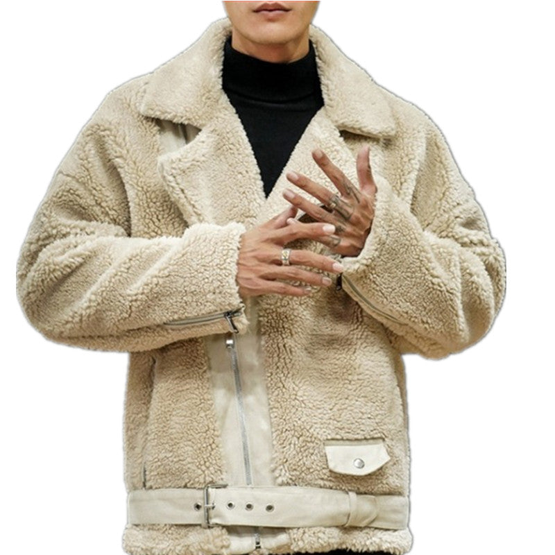 Men's Lamb Velvet Padded Short Coat Jacket