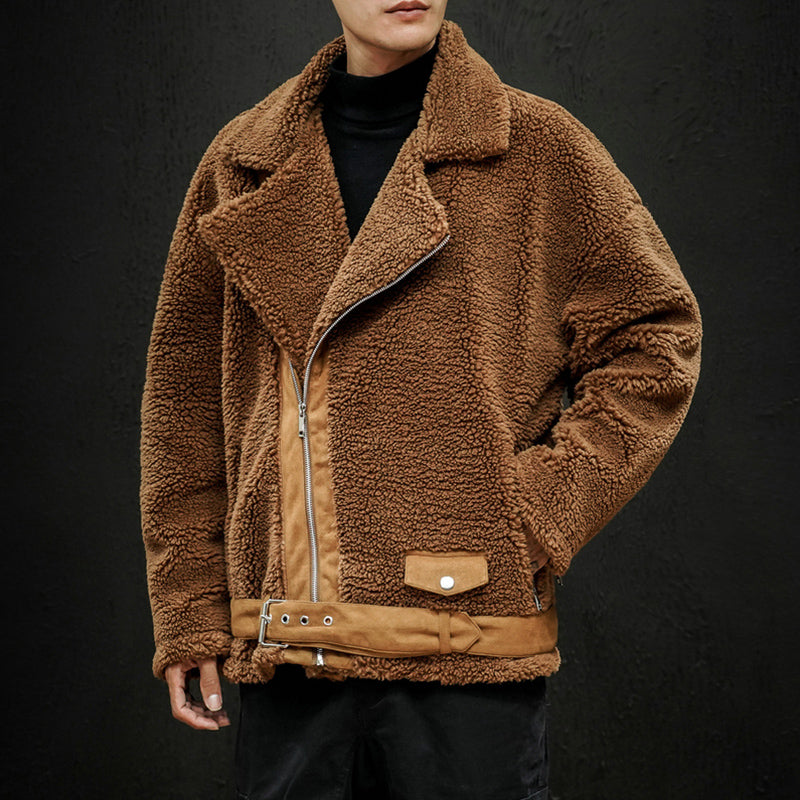 Men's Lamb Velvet Padded Short Coat Jacket