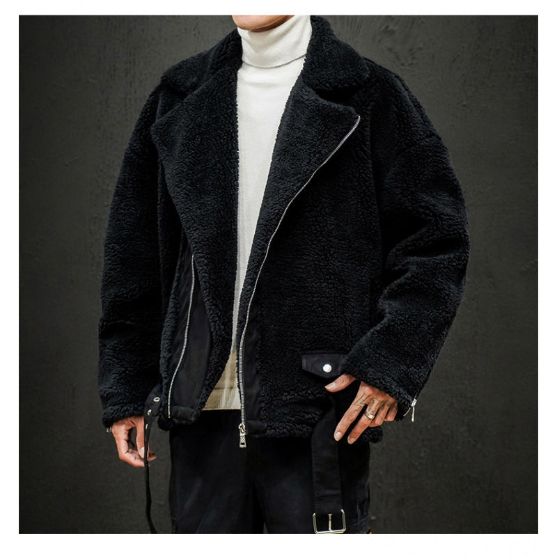 Men's Lamb Velvet Padded Short Coat Jacket