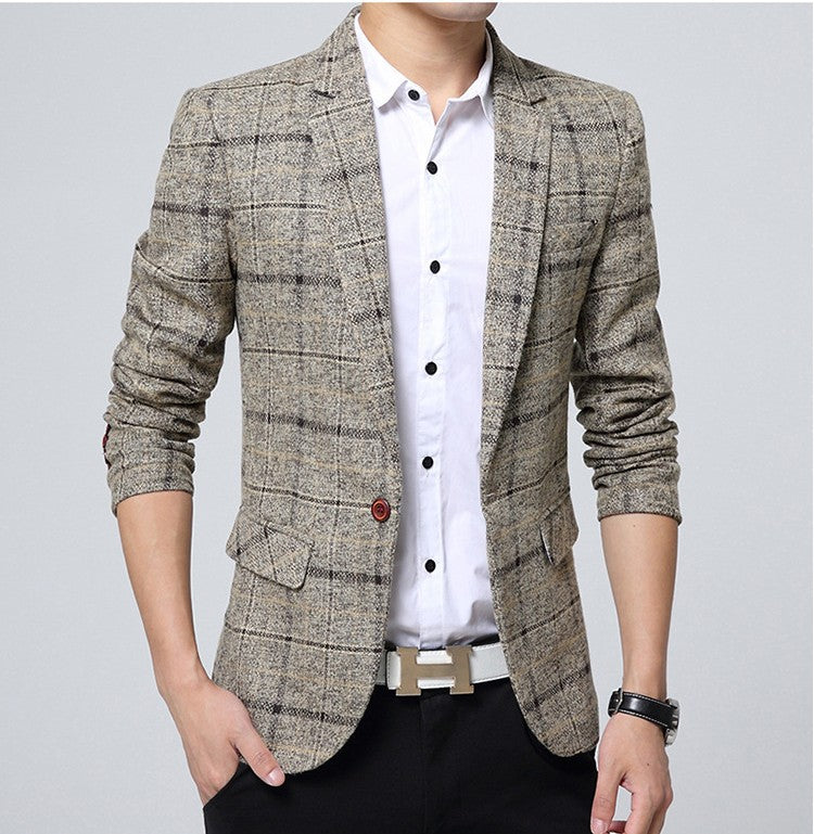 Men's Fashion Casual Slim Youth Suit Jacket