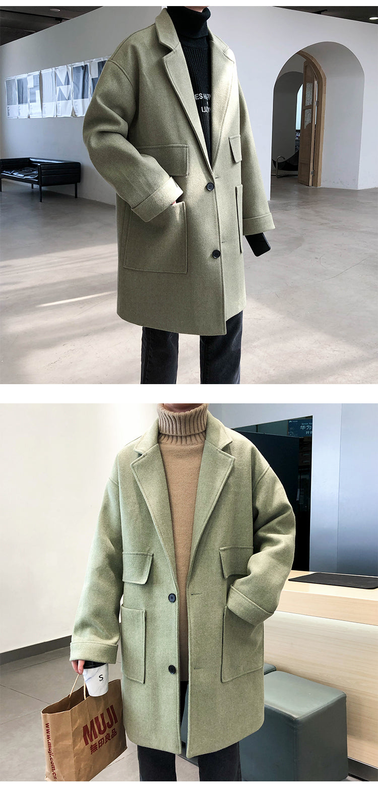 Winter Casual Woolen Coat