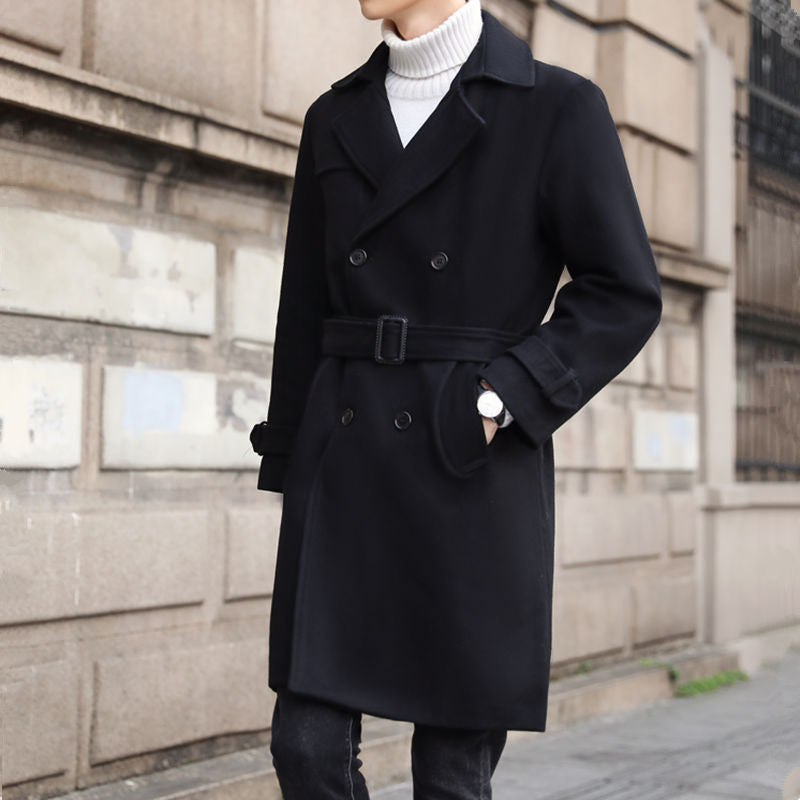 Men's Winter Long Woolen Coat