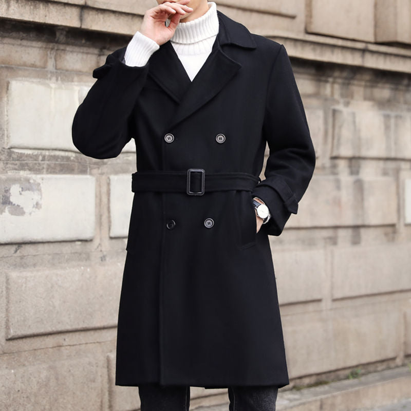 Men's Winter Long Woolen Coat