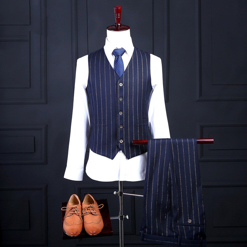 Korean Striped Business Casual Suit