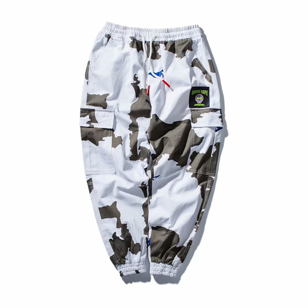 White Camouflage Overalls Men's Japanese Tide Brand Loose