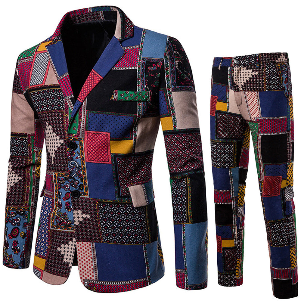 Men's Ethnic Style Pants Suit