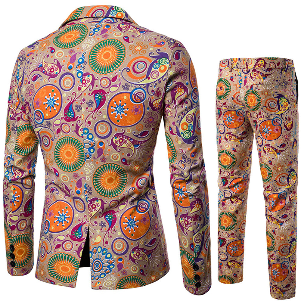 Men's Ethnic Style Pants Suit