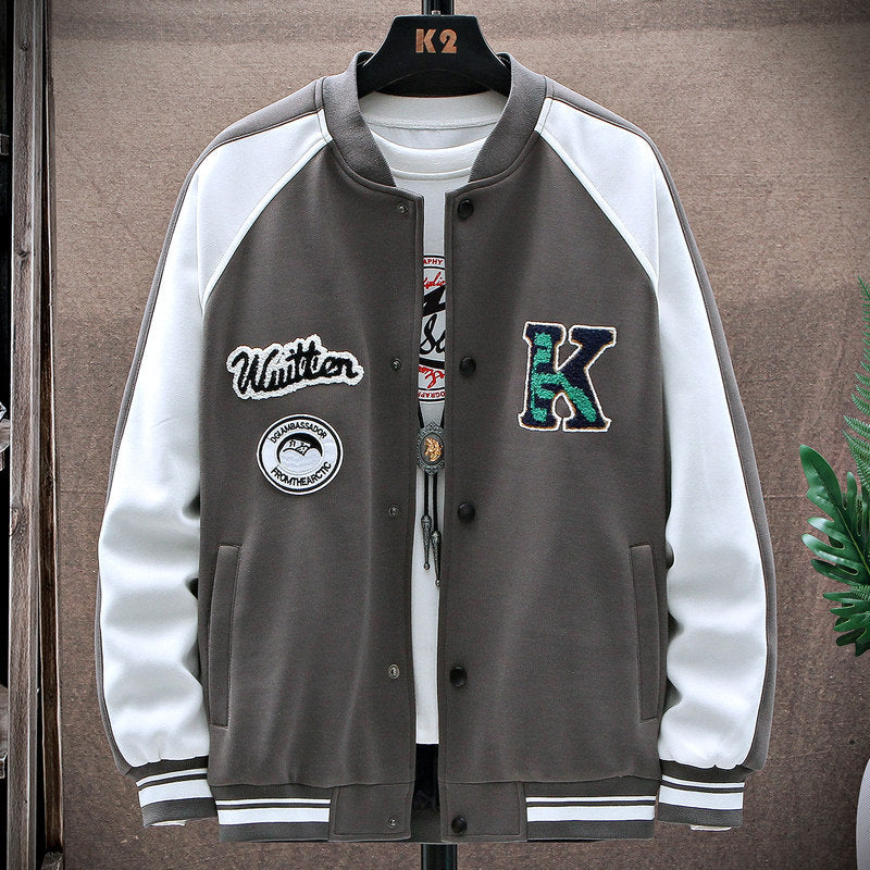 Men's Baseball Collar Outer Wear Sweater