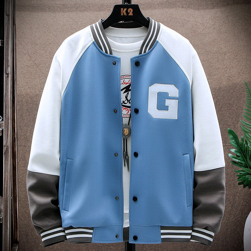 Men's Baseball Collar Outer Wear Sweater