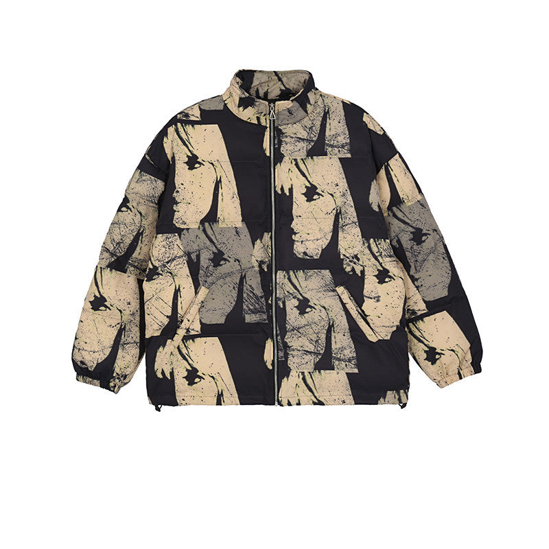 Dark Tide Cartoon Print Cotton Jackets