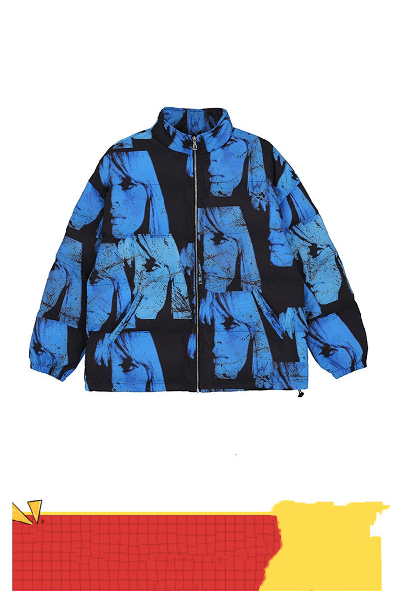 Dark Tide Cartoon Print Cotton Jackets