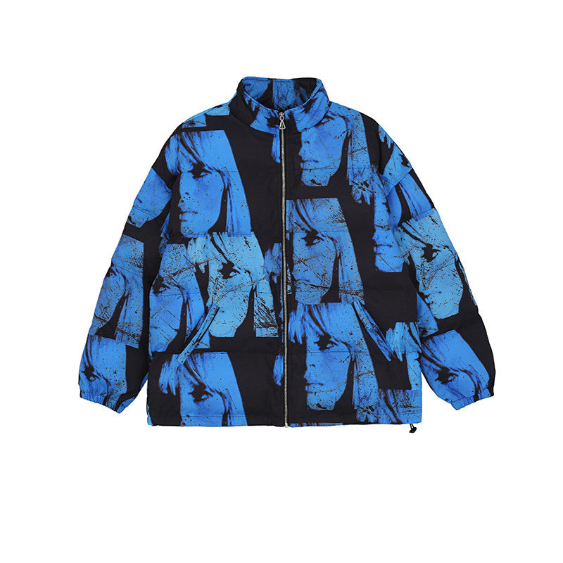 Dark Tide Cartoon Print Cotton Jackets