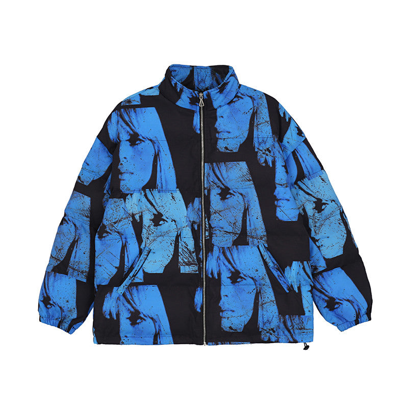 Dark Tide Cartoon Print Cotton Jackets