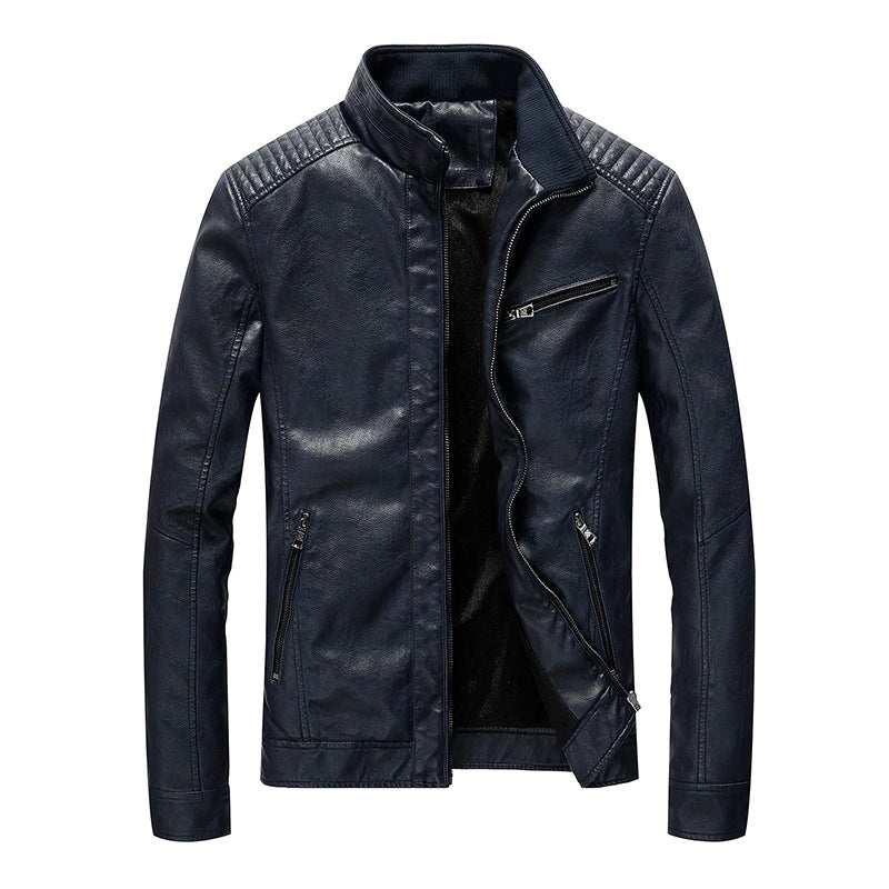 Men's Leather Motorcycle Plus Size Leather Jacket