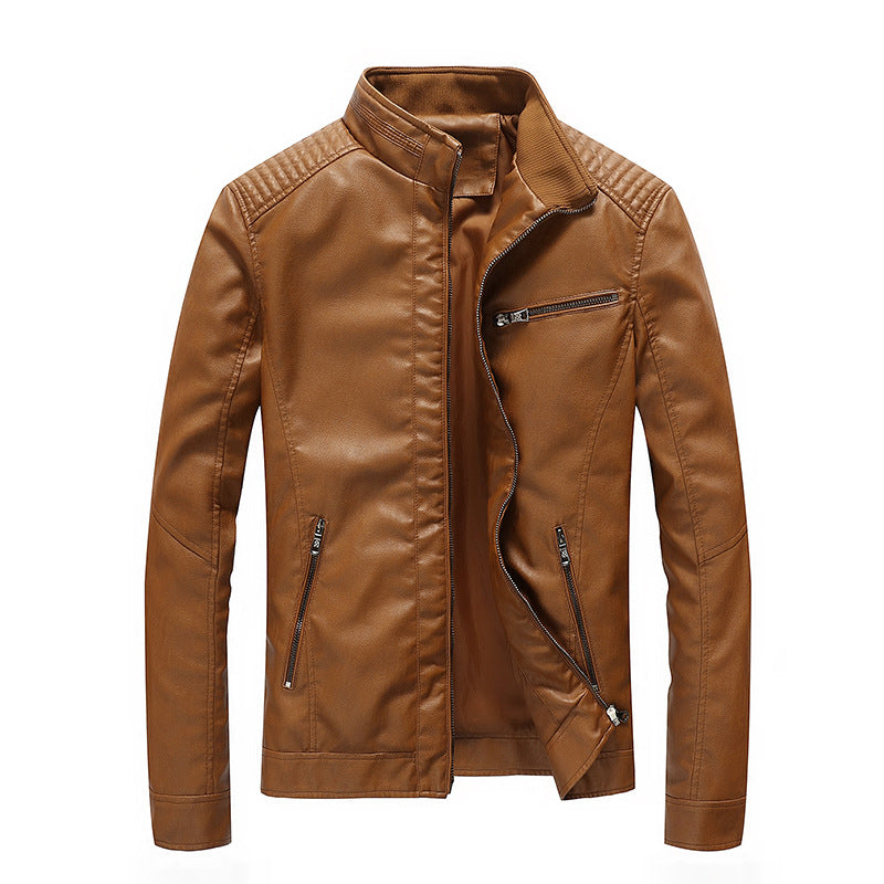 Men's Leather Motorcycle Plus Size Leather Jacket