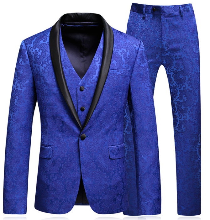 Suit Navy Blue Men's Suit Three piece