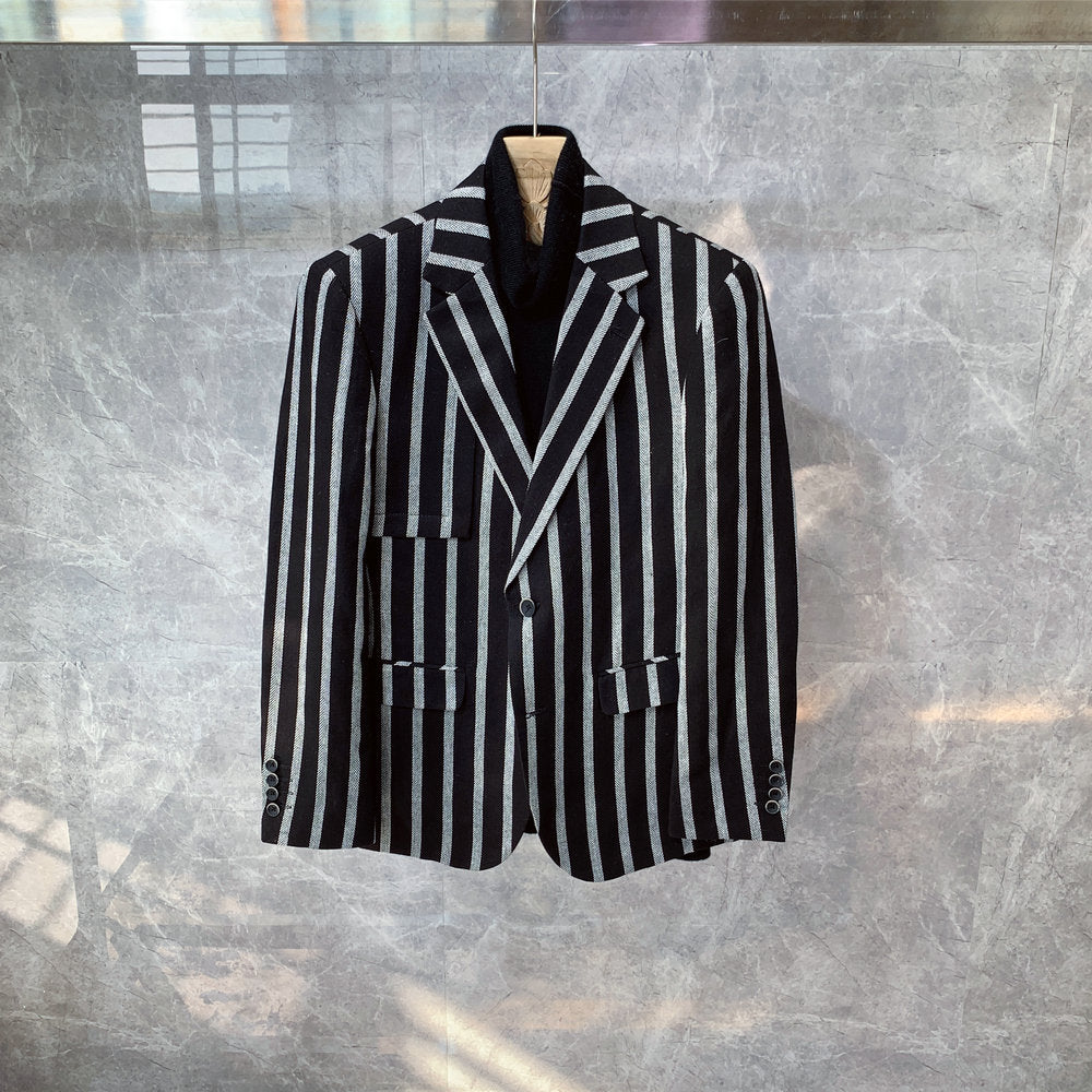 Men's Korean Style Light Luxury Mature Casual Suit Jacket