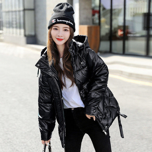 Shiny Korean Style Down Padded Jacket Women'S Short Winter Clothes New Small Disposable Padded Jacket