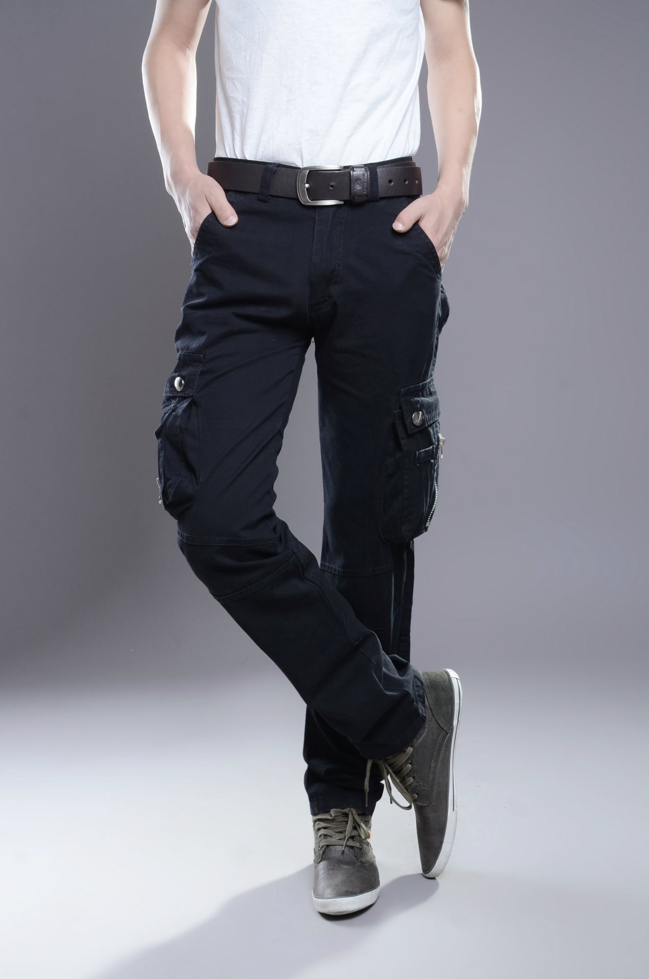 Spring And Autumn Foreign Trade Men'S Workwear Pure Cotton New Casual Pants Men'S Multi-Pocket Workwear Pants Sports Cross-Border Communication