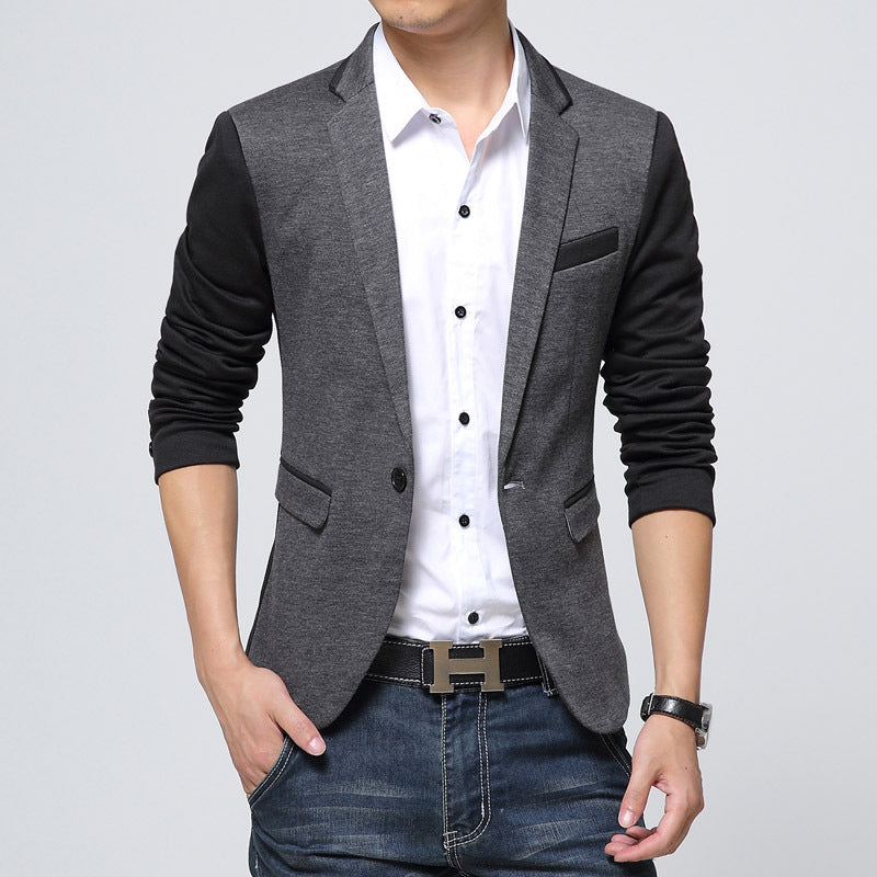 Men's Korean Style Slim Suit Trendy Plus Size