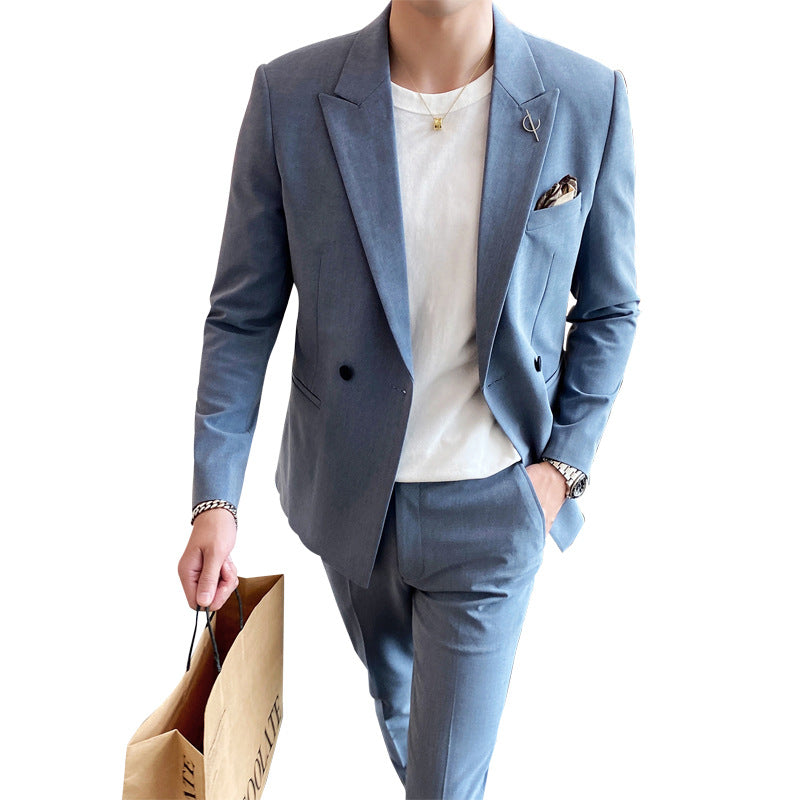 Slim-Fit Trendy Business-Jackenanzug im koreanischen Stil