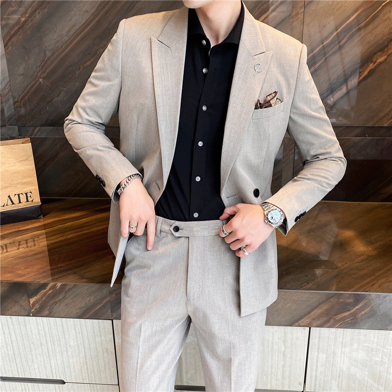 Slim-Fit Trendy Business-Jackenanzug im koreanischen Stil