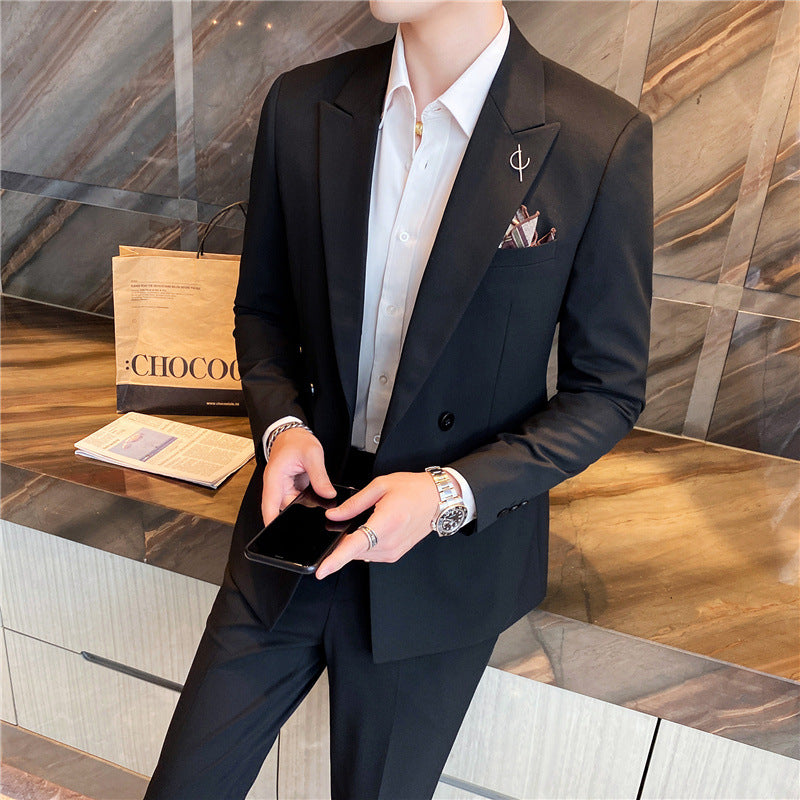 Slim-Fit Trendy Business-Jackenanzug im koreanischen Stil