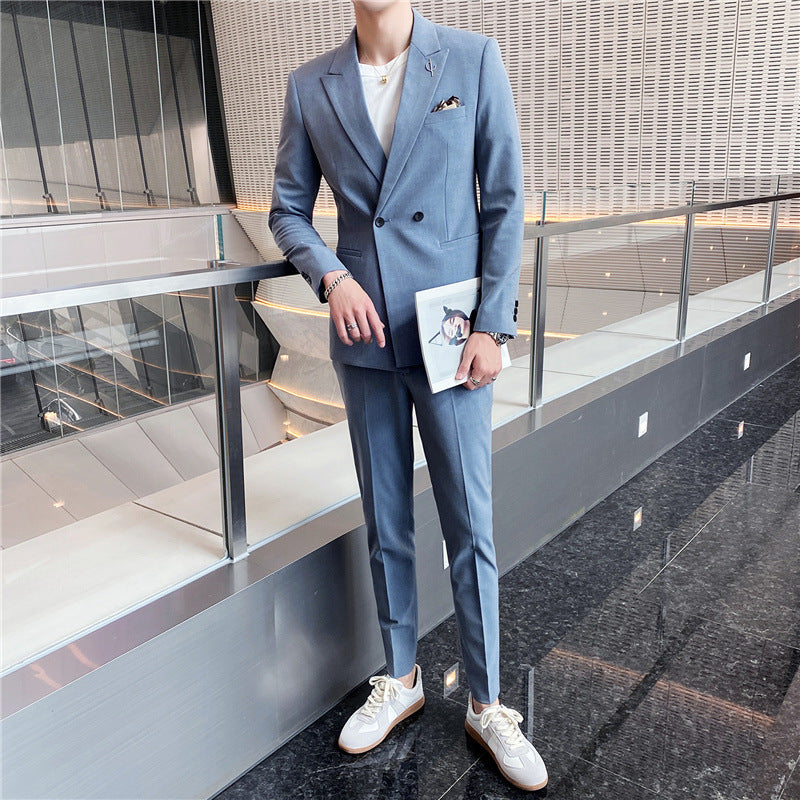 Slim-Fit Trendy Business-Jackenanzug im koreanischen Stil