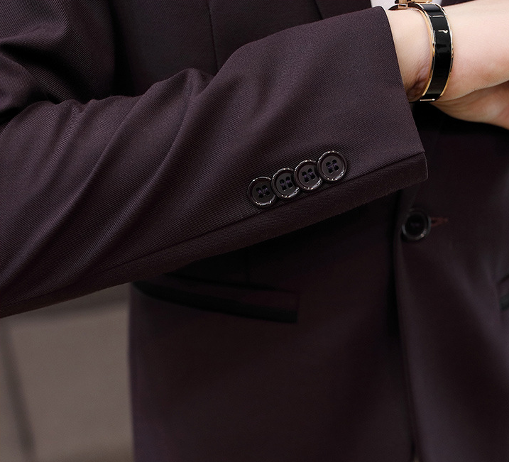 Casual Korean Slim Solid Color Men'S Suit Jacket