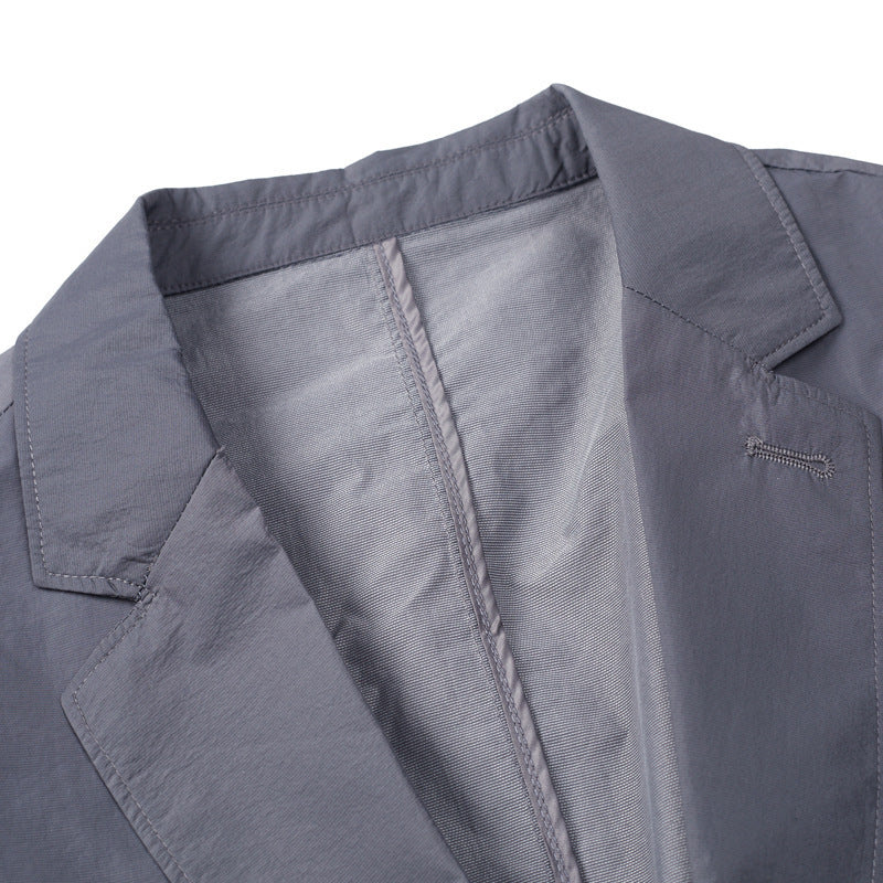 Men'S Sunscreen Blue Small Suit, Thin Section, Breathable Sunscreen Suit, Gray Jacket Suit